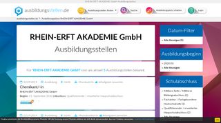 
                            8. RHEIN-ERFT AKADEMIE GmbH Ausbildungsstellen