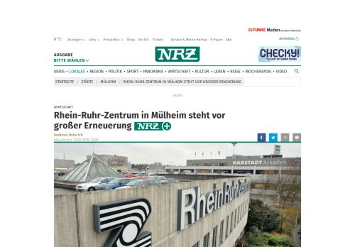 
                            11. Rhein-Ruhr-Zentrum in Mülheim steht vor großer Erneuerung | nrz.de ...
