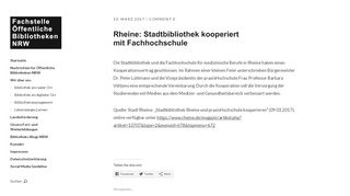 
                            11. Rheine: Stadtbibliothek kooperiert mit Fachhochschule | Fachstelle ...