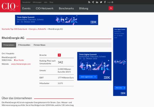 
                            9. RheinEnergie AG - cio.de
