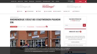 
                            7. Rheinenergie steigt bei Stadtwerken Pulheim ein - Energate Messenger