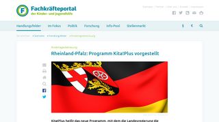 
                            10. Rheinland-Pfalz: Programm Kita!Plus vorgestellt