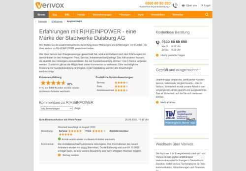 
                            11. R(H)EINPOWER: Meinungen, Erfahrungen, Bewertungen - Verivox