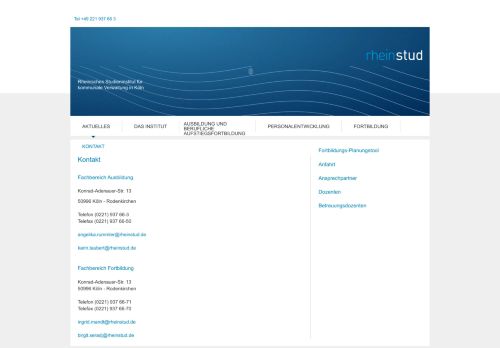 
                            9. rheinstud | kontakt