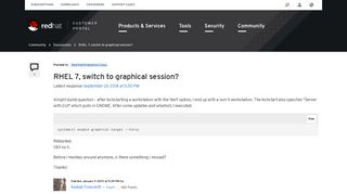 
                            4. RHEL 7, switch to graphical session? - Red Hat Customer Portal