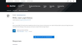 
                            11. RHEL User Login History - Red Hat Customer Portal