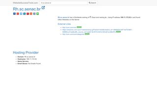 
                            4. Rh.sc.senac.br Error Analysis (By Tools) - WebsiteSuccessTools.com