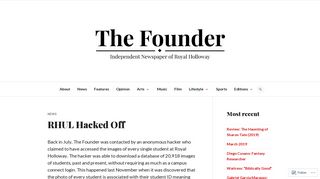 
                            11. RHUL Hacked Off - The Founder