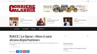 
                            12. RIACE | Lo Sprar: «Non ci sarà alcuna deportazione» - Corriere della ...