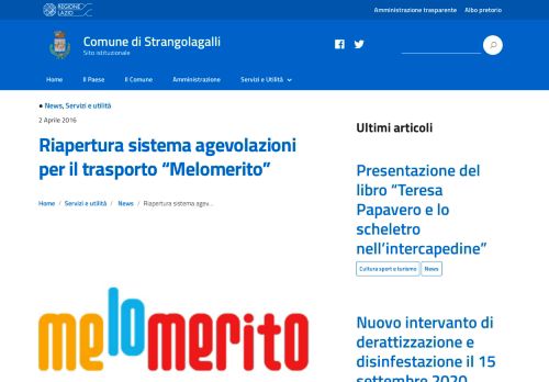 
                            11. Riapertura sistema agevolazioni per il trasporto “Melomerito”