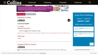 
                            8. Ribbit definition and meaning | Collins English Dictionary