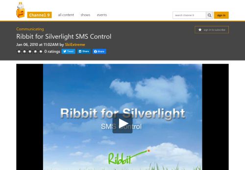 
                            7. Ribbit for Silverlight SMS Control | Communicating | Channel 9