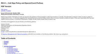
                            9. RIC-9 — Call Sign Policy and Special Event Prefixes - Spectrum ...