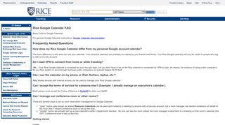 
                            12. Rice Google Calendar FAQ - Rice University KB