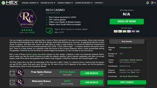 
                            12. Rich Casino Online & Mobile Review ▷ Get Bonus Coupons!