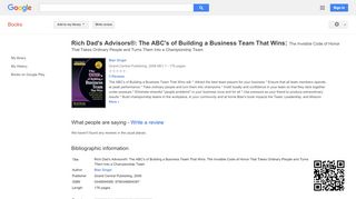 
                            12. Rich Dad's Advisors®: The ABC's of Building a Business Team That ...