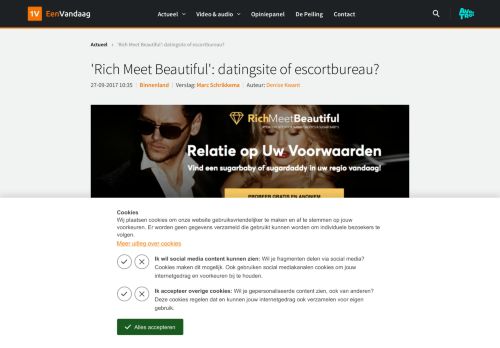 
                            8. 'Rich Meet Beautiful': datingsite of escortbureau? - EenVandaag