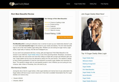 
                            4. Rich Meet Beautiful Login | Sugar Daddy Sugar Baby Dating Site