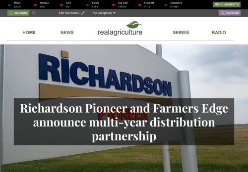 
                            13. Richardson Pioneer and Farmers Edge announce multi-year ...