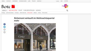 
                            9. Richemont verkauft im Weihnachtsquartal mehr | Wirtschaft | Bote der ...