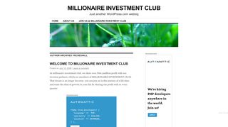 
                            8. riches4all | MILLIONAIRE INVESTMENT CLUB
