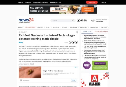 
                            11. Richfield Graduate Institute of Technology - distance learning made ...