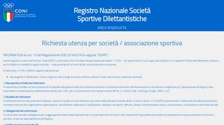 
                            6. Richiesta utenza per società / associazione sportiva | Registro ...