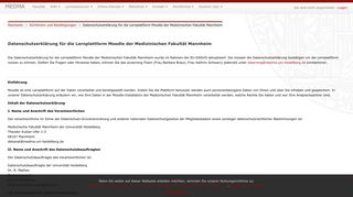 
                            3. Richtlinien und Bestätigungen - Moodle MEDMA - Uni Heidelberg