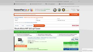 
                            7. Ricoh Aficio MP 161 spf Toner günstig kaufen – TonerPartner.de