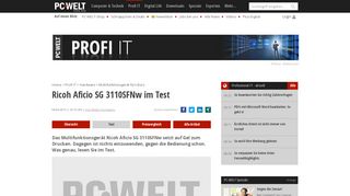
                            10. Ricoh Aficio SG 3110SFNw im Test - PC-WELT