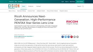 
                            13. Ricoh Announces Next-Generation, High-Performance PENTAX Star ...