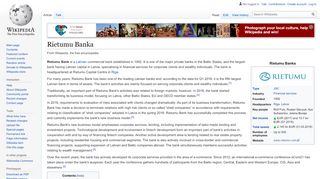 
                            13. Rietumu Banka - Wikipedia