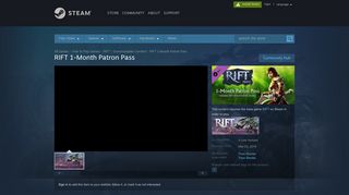 
                            5. RIFT 1-Month Patron Pass on Steam