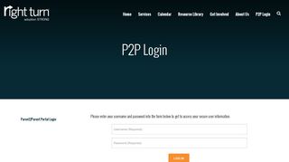 
                            12. Right Turn : P2P Login : Parent2Parent Portal Login