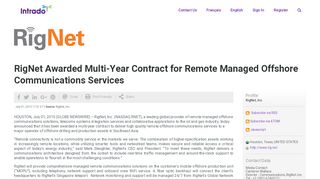 
                            5. RigNet Awarded Multi-Year Contract for Remote Managed Offshore ...