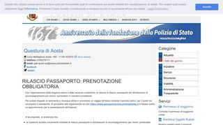 
                            7. RILASCIO PASSAPORTO: PRENOTAZIONE OBBLIGATORIA