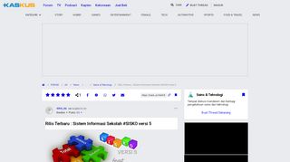 
                            9. Rilis Terbaru : Sistem Informasi Sekolah #SISKO versi 5 | KASKUS