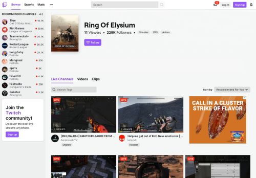 
                            13. Ring Of Elysium - Twitch