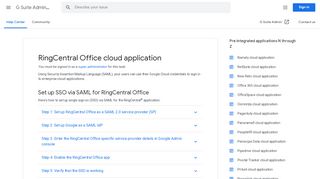 
                            9. RingCentral Office cloud application - G Suite Admin Help