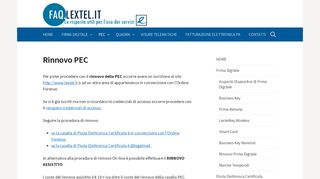 
                            3. Rinnovo PEC - FAQ Lextel