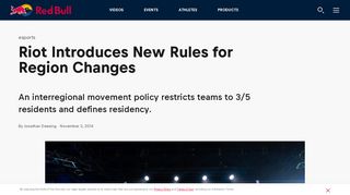 
                            4. Riot Introduces New Rules for Region Changes - Red Bull