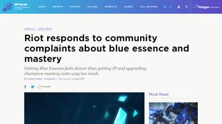 
                            6. Riot responds to community complaints about blue essence and ...