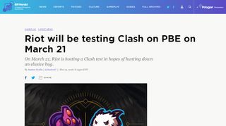 
                            7. Riot will be testing Clash on PBE on March 21 - The Rift Herald