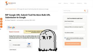 
                            9. RIP Google URL Submit Tool! No More Bulk URL Submission to ...