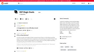 
                            8. RIP Magic Duels - Reddit