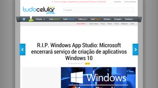 
                            13. R.I.P. Windows App Studio: Microsoft encerrará serviço de criação de ...