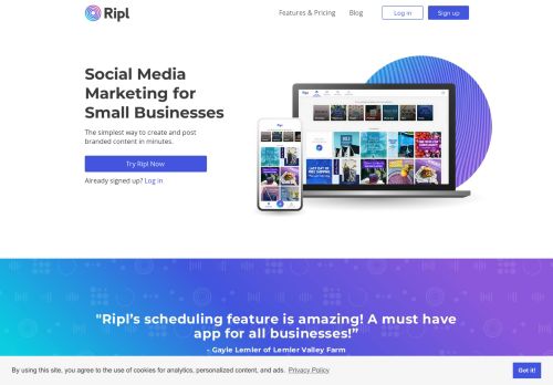 
                            1. Ripl: Social Media Marketing for Small Business