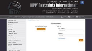 
                            1. RIPP™ Restraints International, Inc.: Customer Login