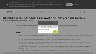 
                            7. Ripristino o recupero della password del tuo account TomTom