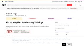 
                            10. risco-mqtt-bridge - npm